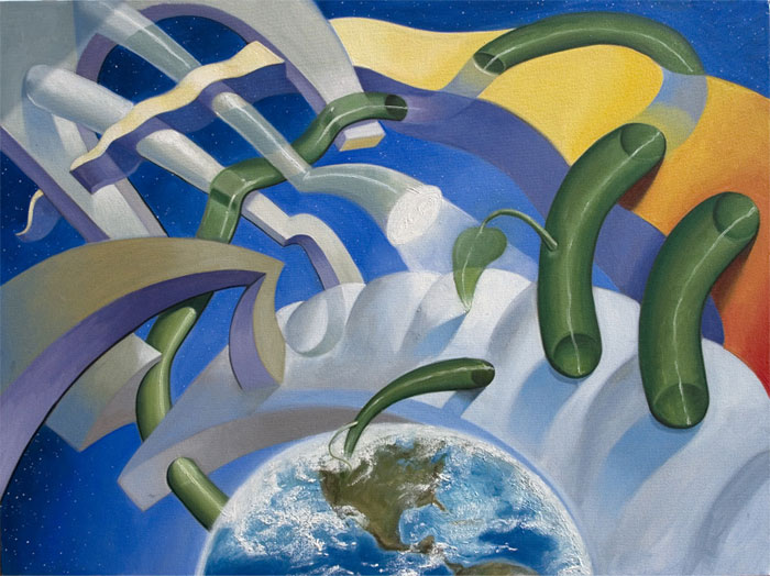 Abstract painting by Stephen Sawyer