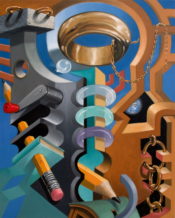 Abstract painting by Stephen Sawyer