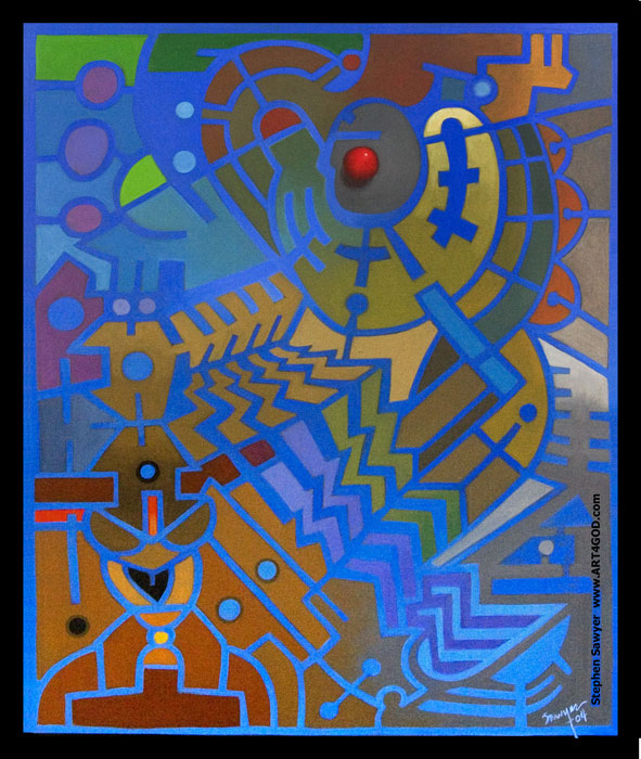 Abstract painting by Stephen Sawyer