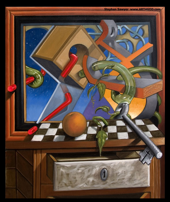 Abstract painting by Stephen Sawyer