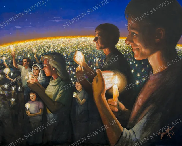 Celebrate your Faith, painting by Stephen Sawyer