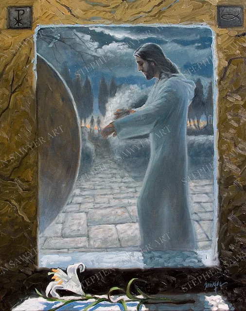 Dusting Off, painting by Stephen Sawyer