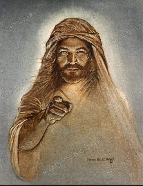 Jesus of Nazareth, painting by Stephen Sawyer