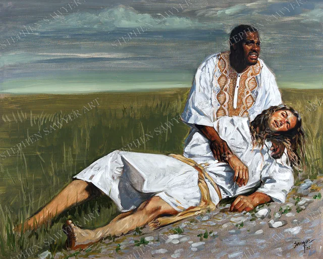 The Good Samaritan, painting by Stephen Sawyer