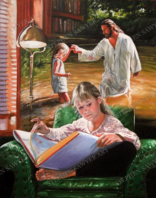 The Living Word, painting by Stephen Sawyer