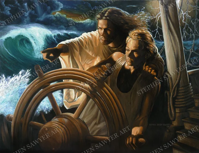 The Storm Pilot, painting by Stephen Sawyer